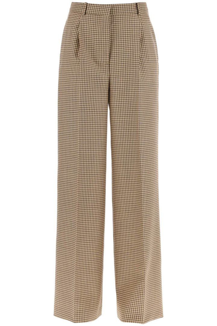 Pantaloni A Gamba Ampia Con Motivo A Quadri - MSGM - Donna