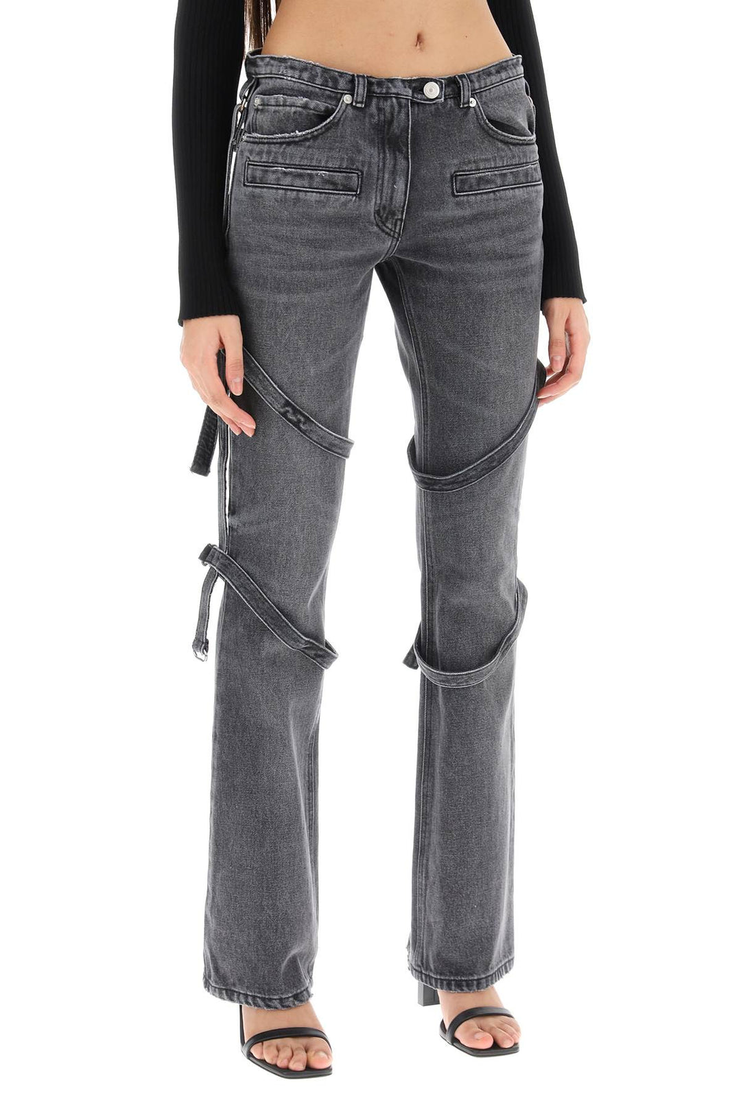 Jeans Bootcut Con Cinturini - Courreges - Donna