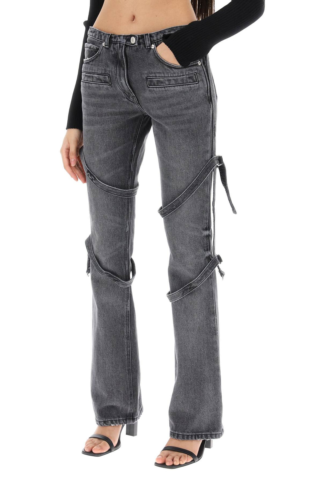 Jeans Bootcut Con Cinturini - Courreges - Donna