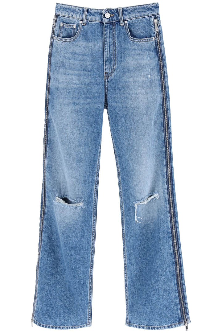 Jeans A Gamba Dritta Con Zip - Stella Mc Cartney - Donna