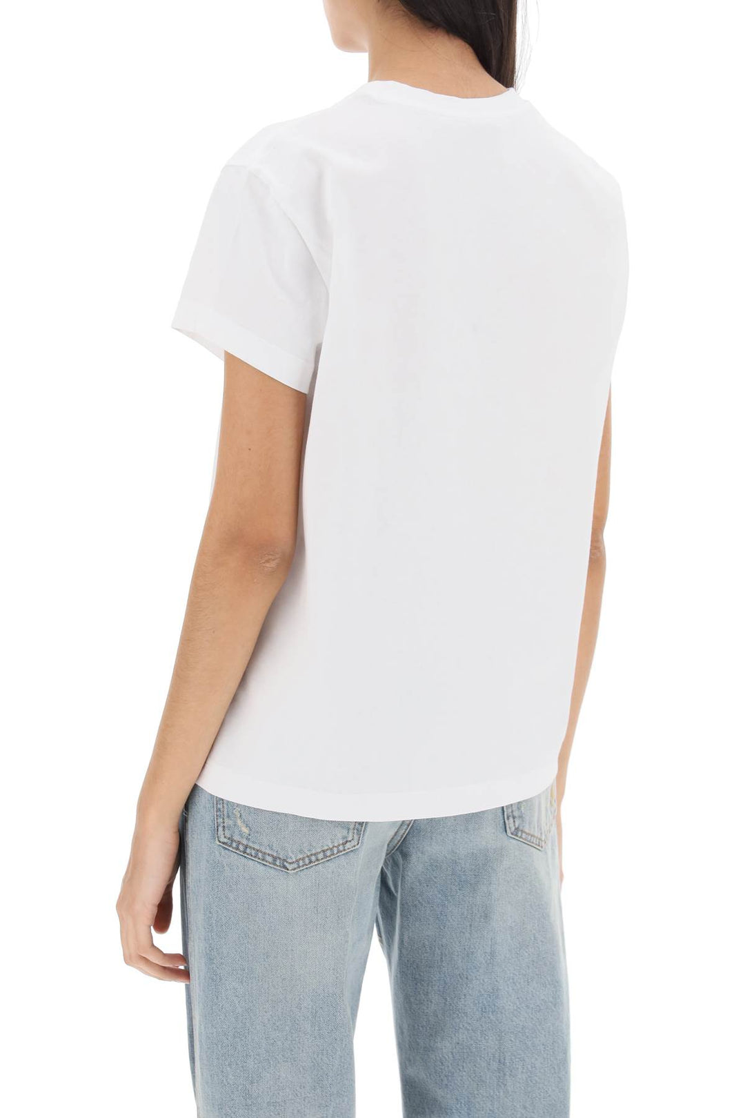 T Shirt Con Firma Ricamata - Stella Mc Cartney - Donna