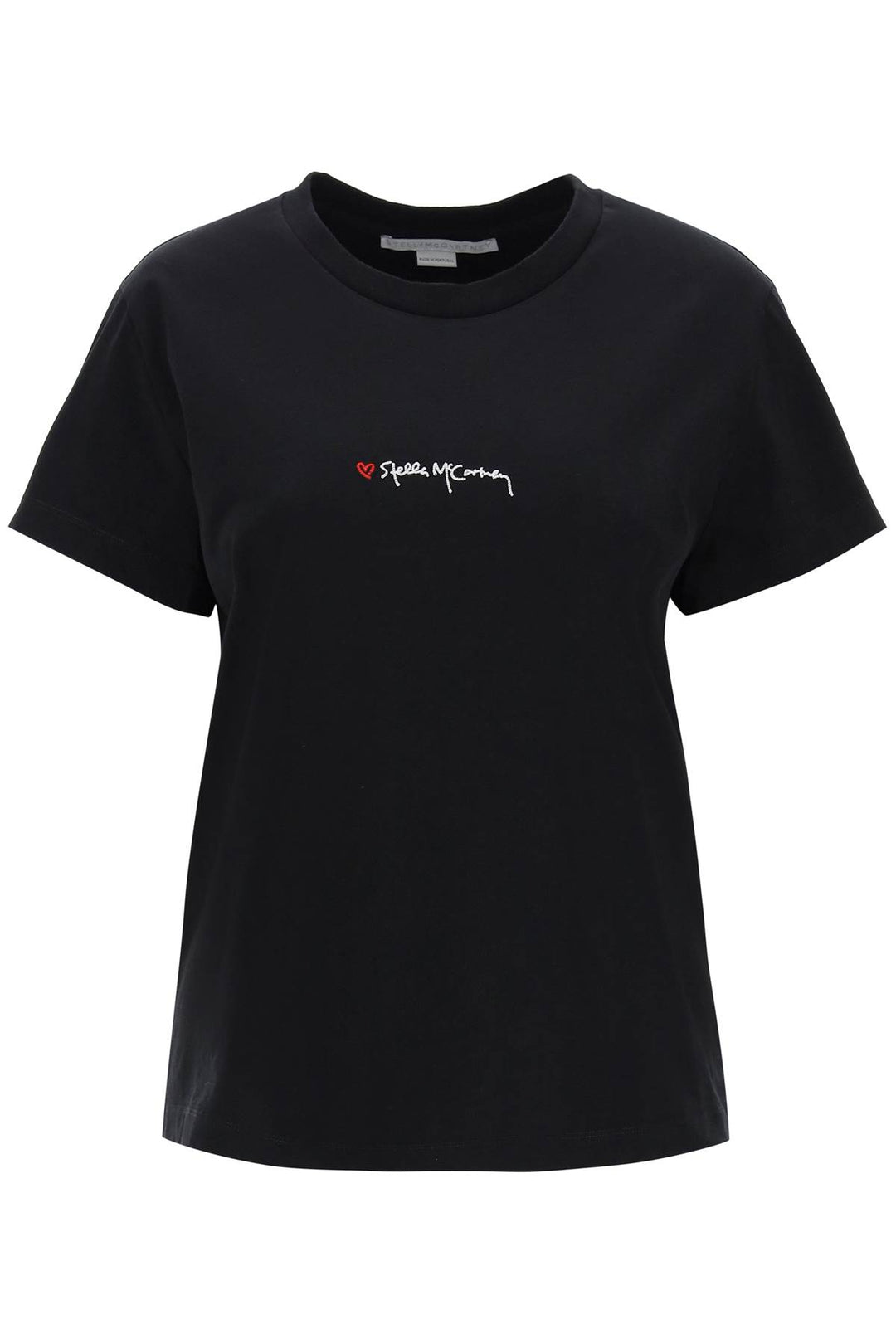 T Shirt Con Firma Ricamata - Stella Mc Cartney - Donna