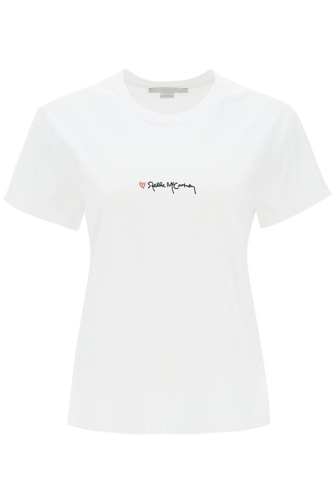 T Shirt Con Firma Ricamata - Stella Mc Cartney - Donna