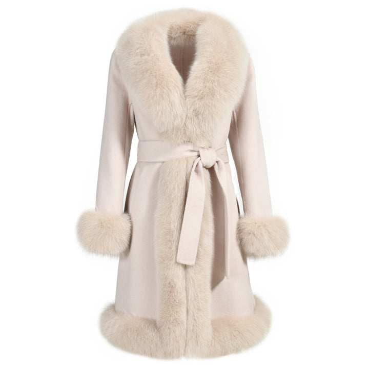 Cappotto Liberty Beige Misto Cachemire