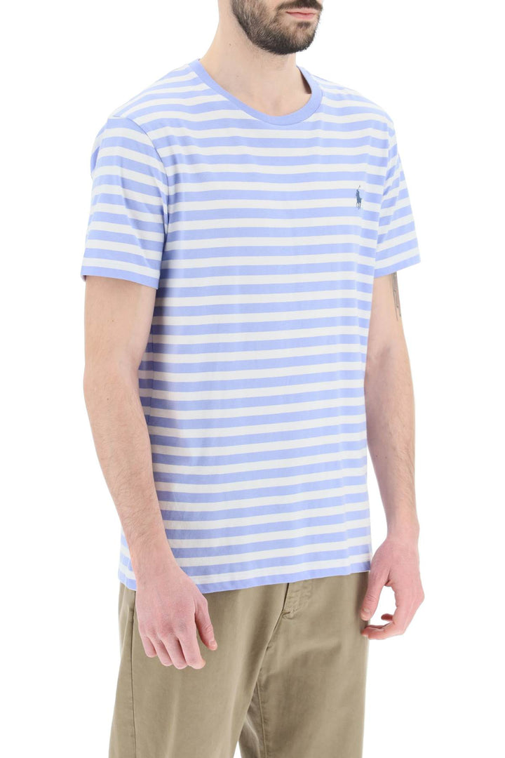 T Shirt Classica A Righe Con Ricamo Logo - Polo Ralph Lauren - Uomo
