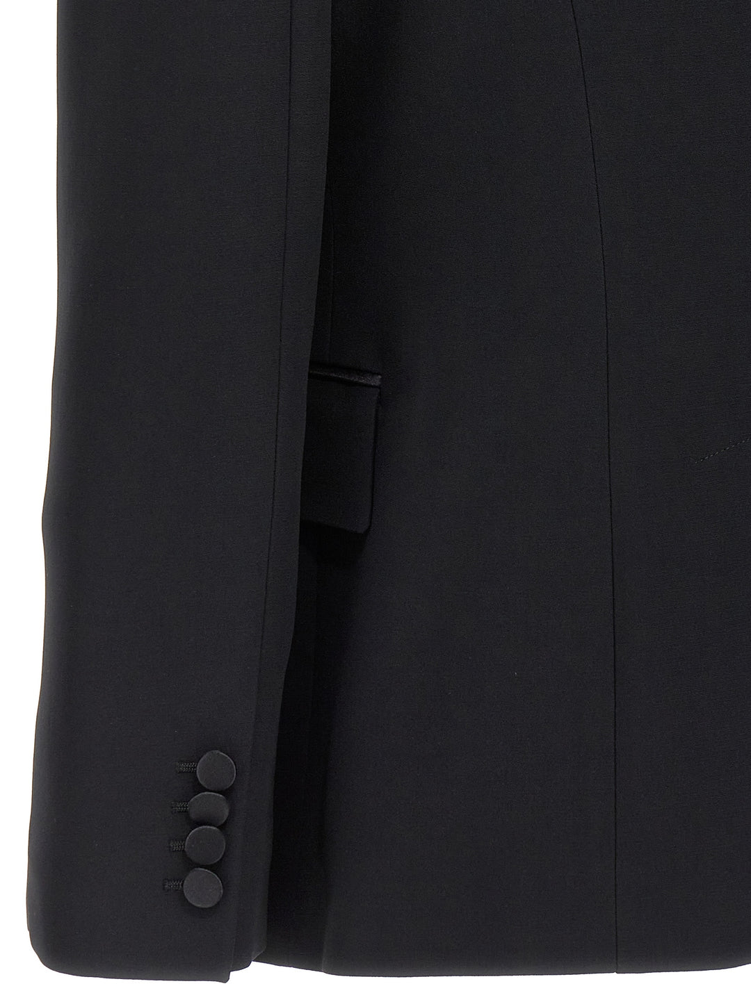 Double-Breasted Blazer With Satin Details Giacche Nero