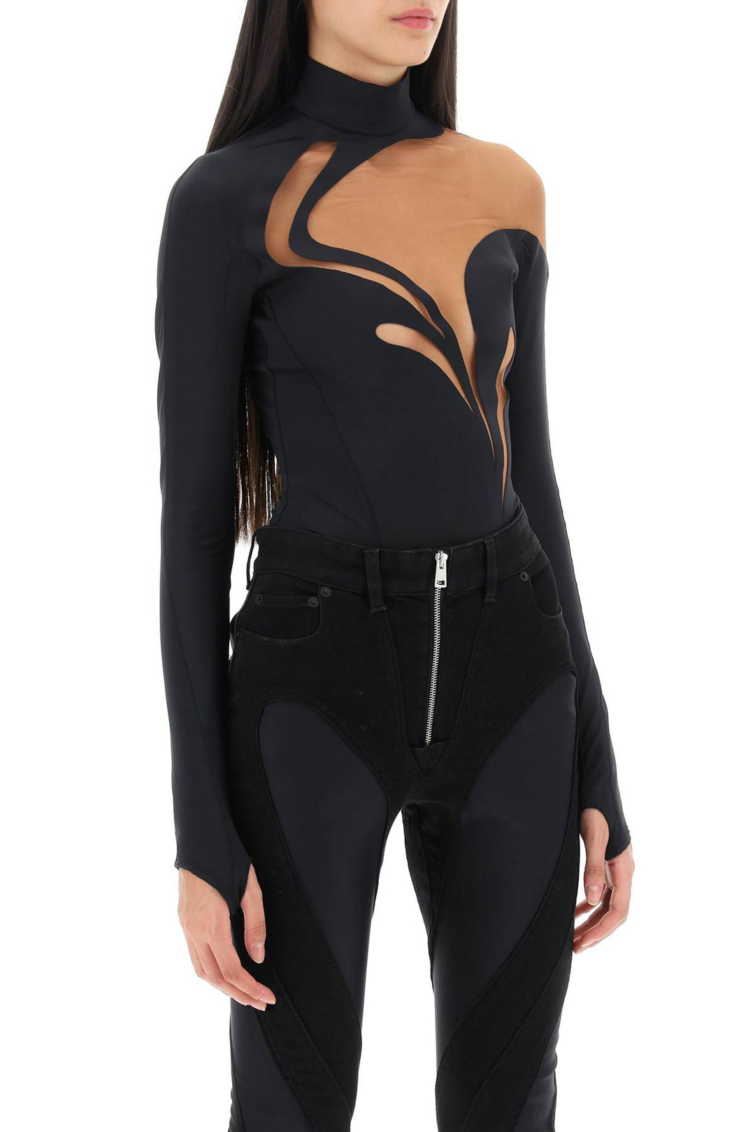 Body Swirly A Manica Lunga - Mugler - Donna