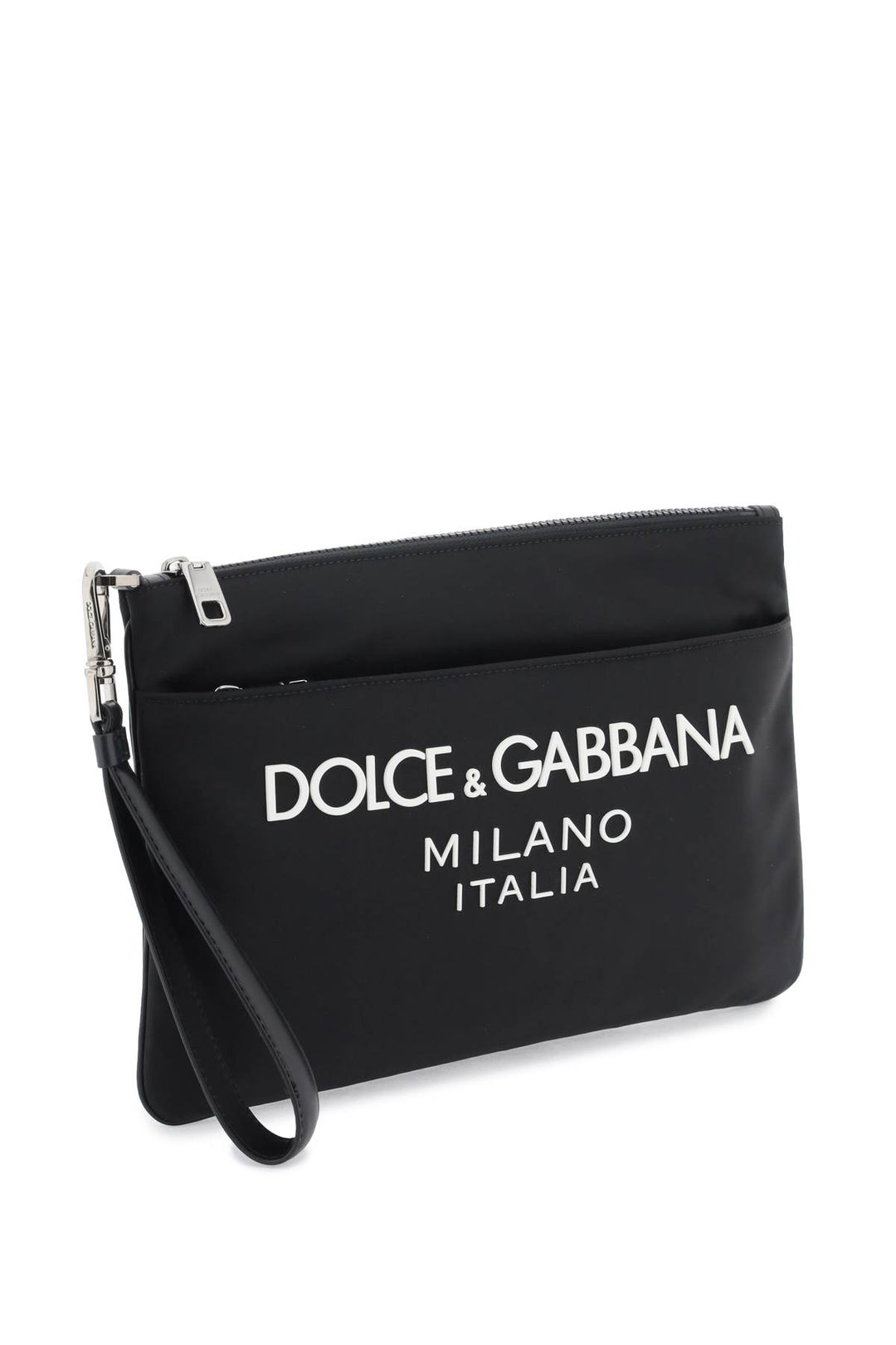 Pouch In Nylon Con Logo Gommato - Dolce & Gabbana - Uomo