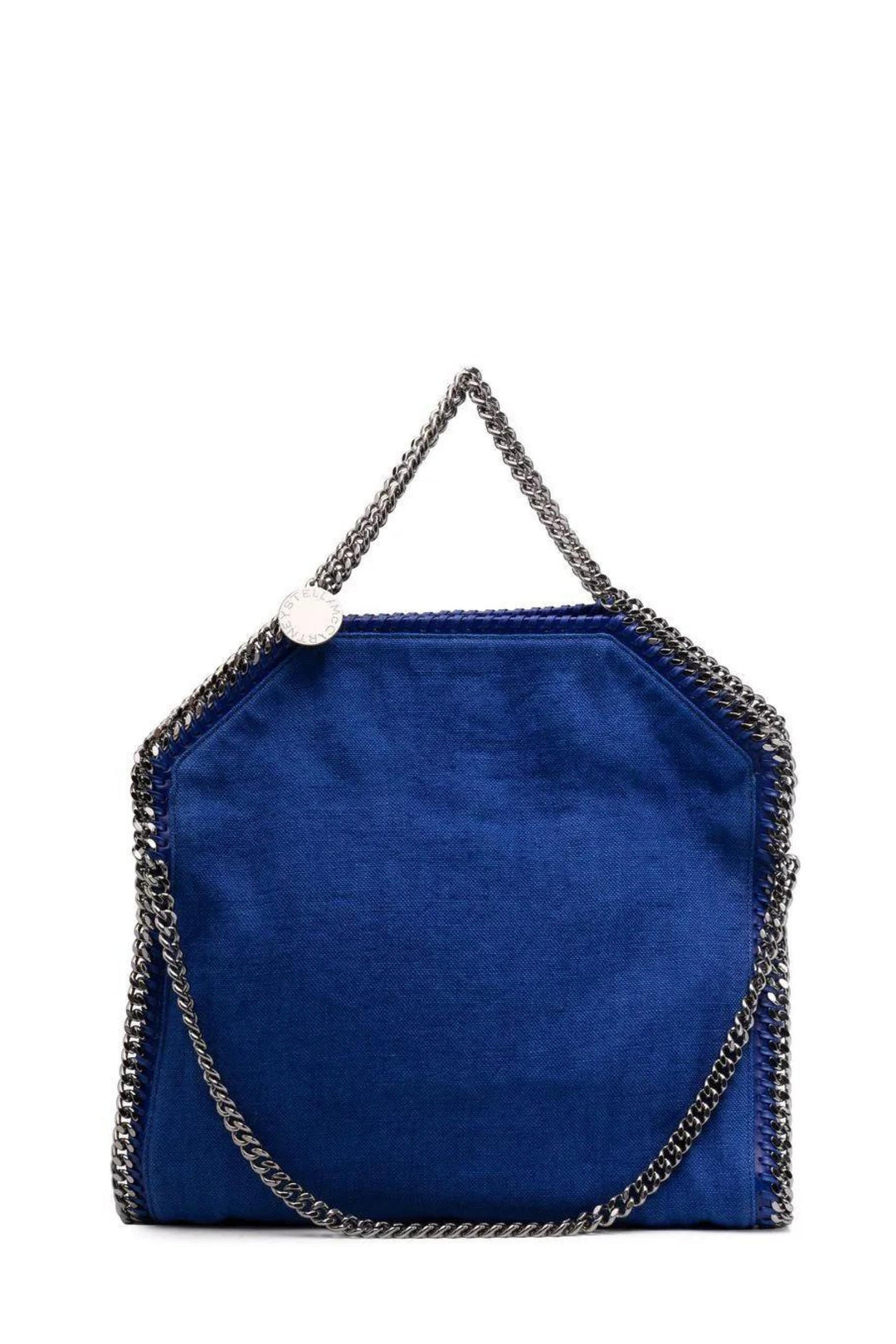 Borsa Falabella Fold Over in Lino Blu