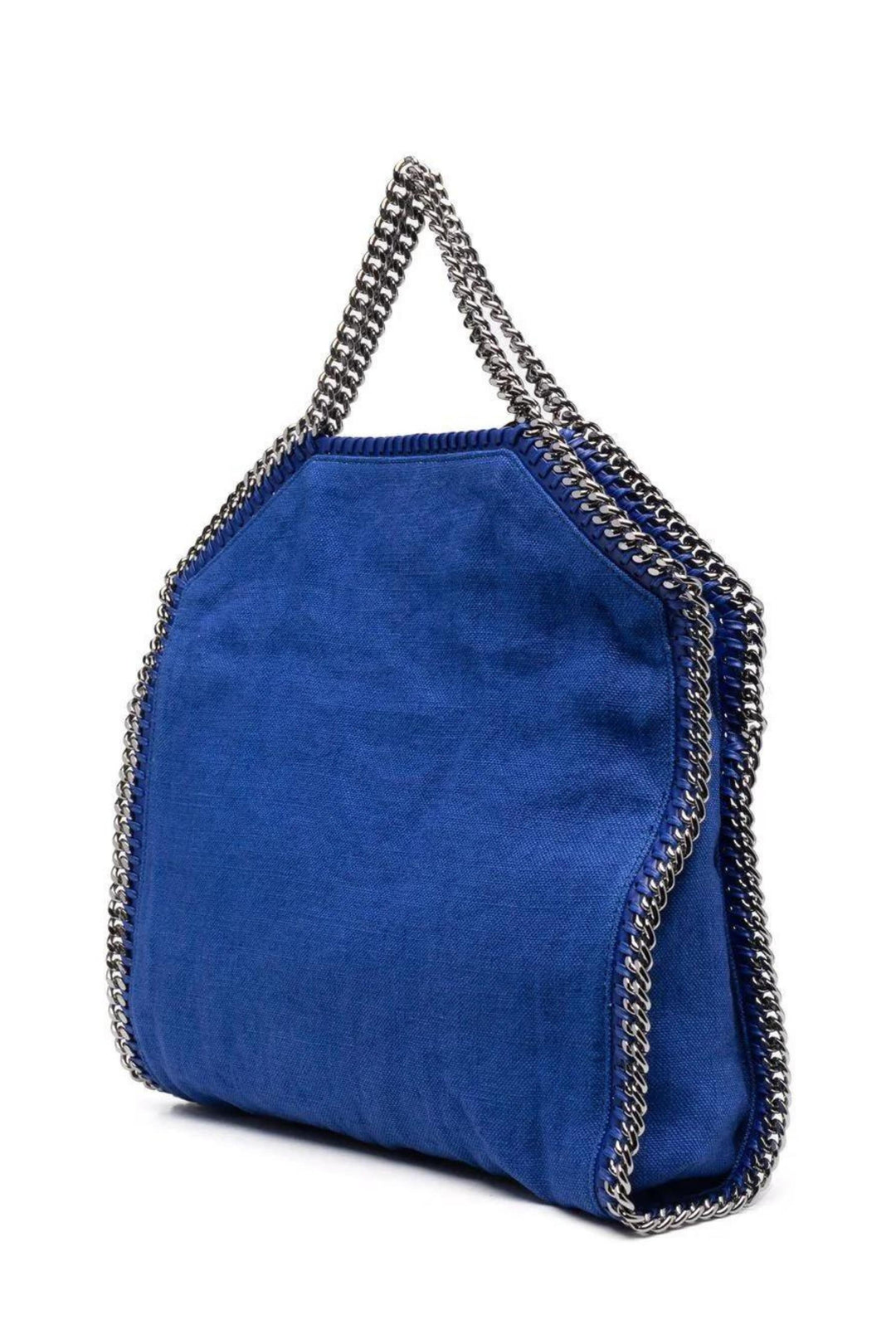 Borsa Falabella Fold Over in Lino Blu