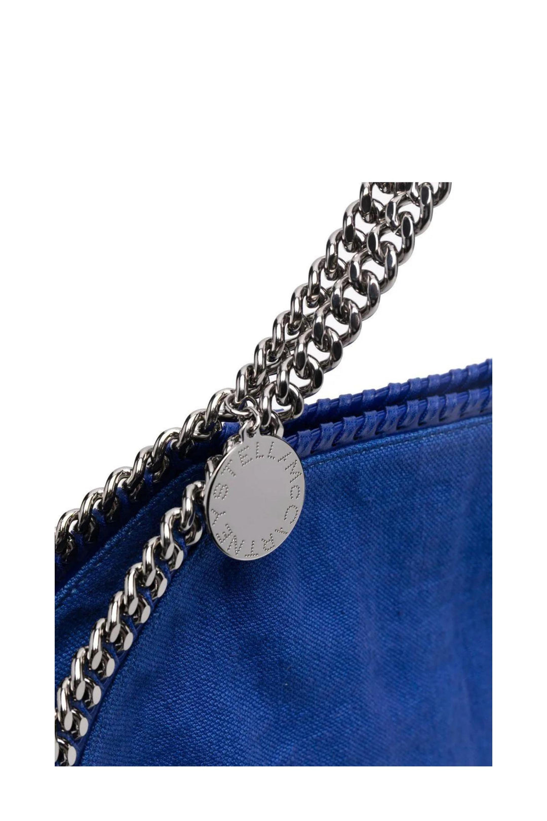 Borsa Falabella Fold Over in Lino Blu