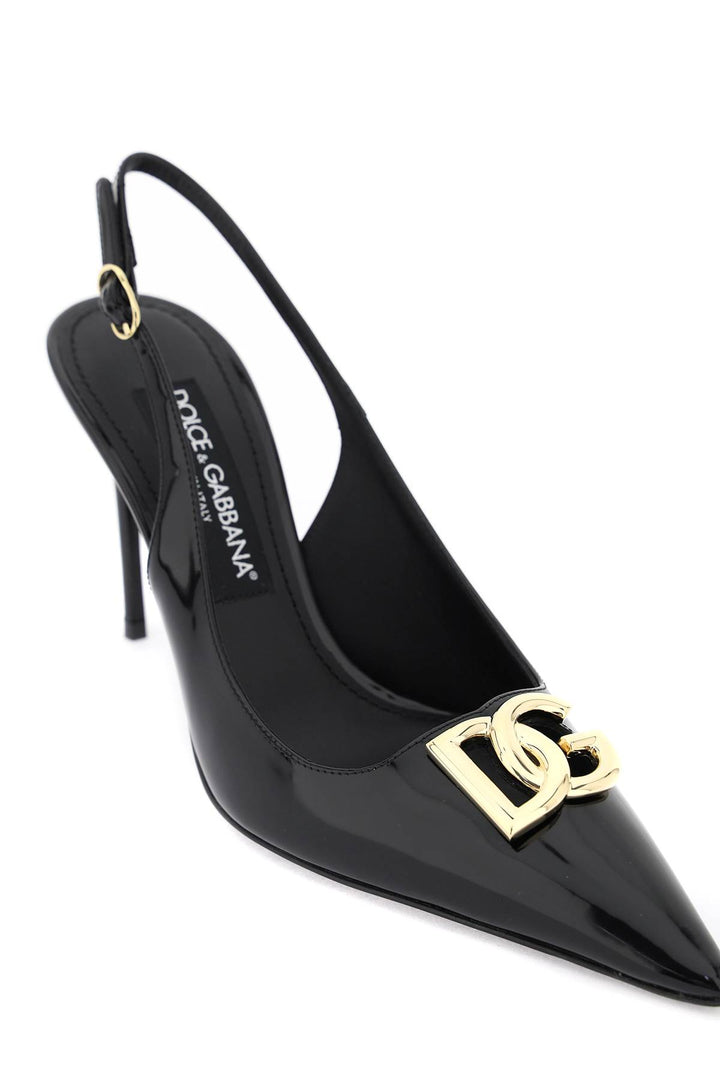 Décolleté Slingback Lollo In Pelle Lucida - Dolce & Gabbana - Donna