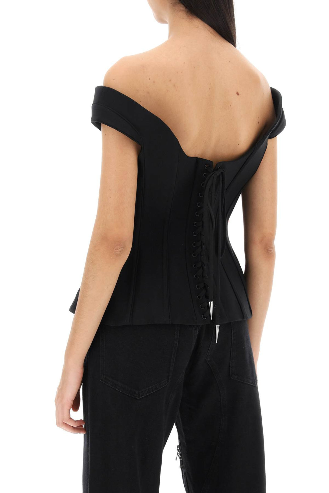 Top Corsetto Con Scollo Grafico - Mugler - Donna