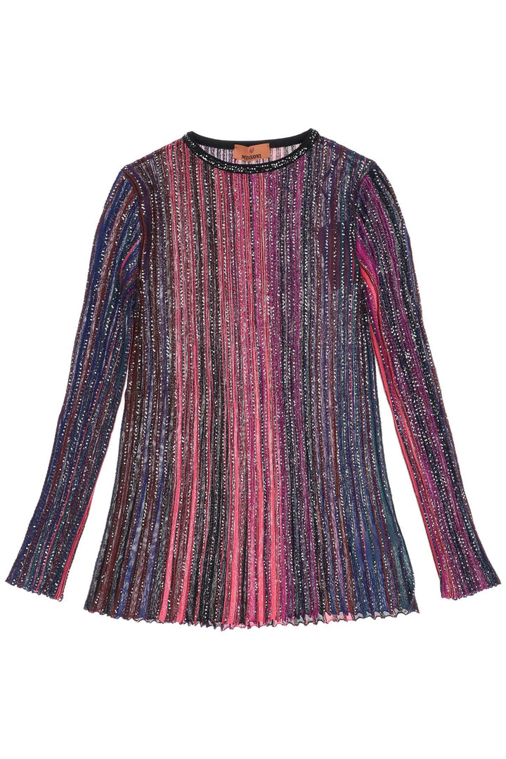 Top Girocollo In Maglia Con Paillettes - Missoni - Donna