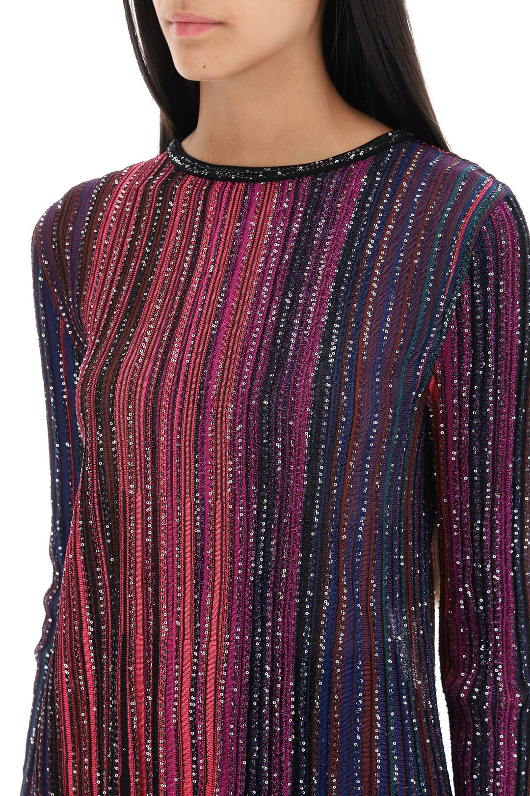 Top Girocollo In Maglia Con Paillettes - Missoni - Donna