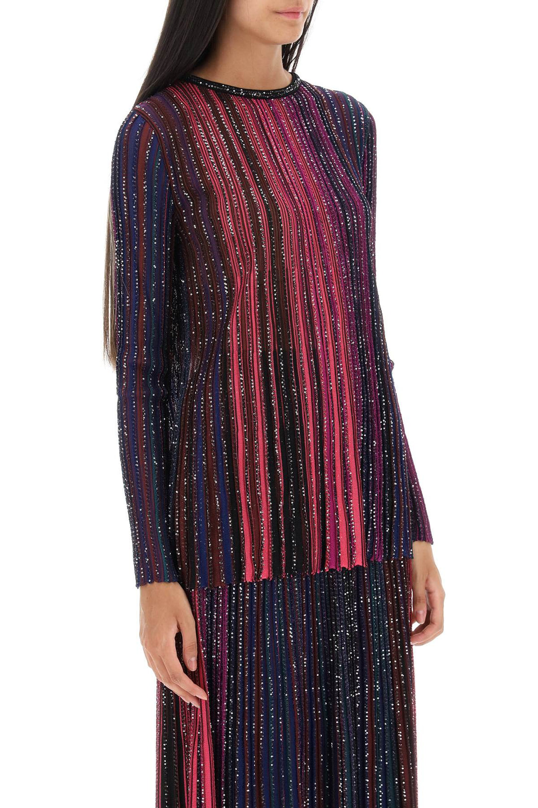 Top Girocollo In Maglia Con Paillettes - Missoni - Donna