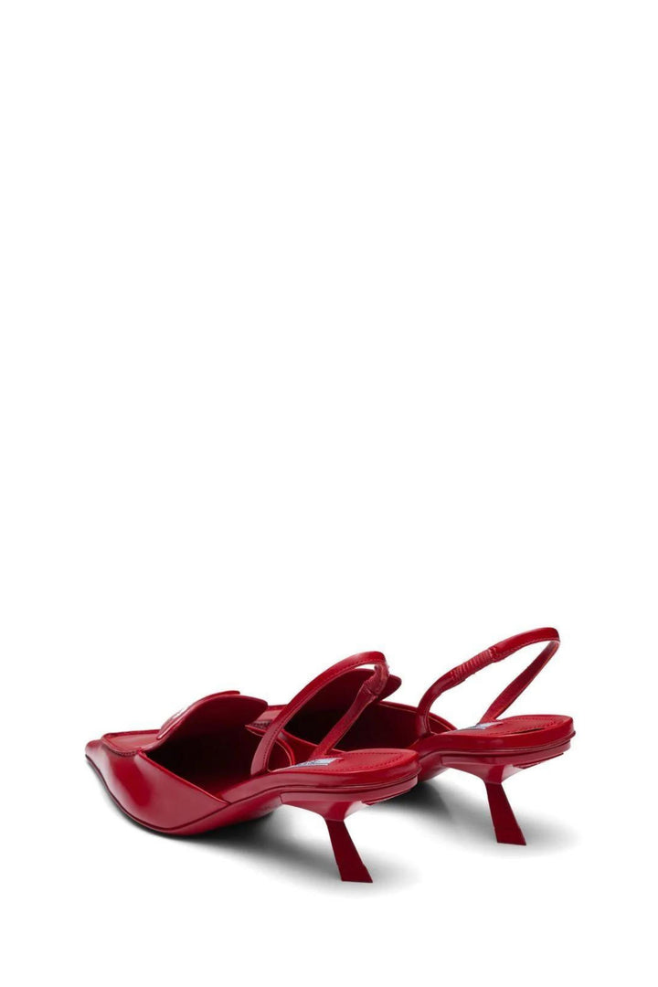 Décolleté Slingback in Pelle Rossa