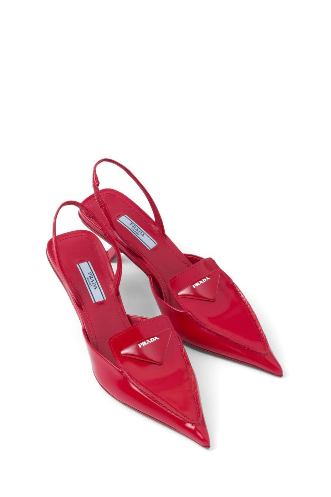 Décolleté Slingback in Pelle Rossa