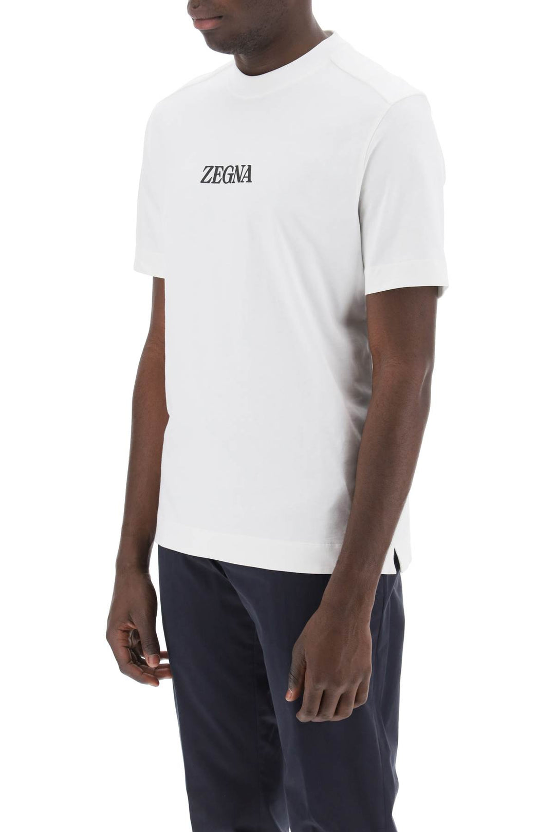 T Shirt Con Logo Gommato - Zegna - Uomo