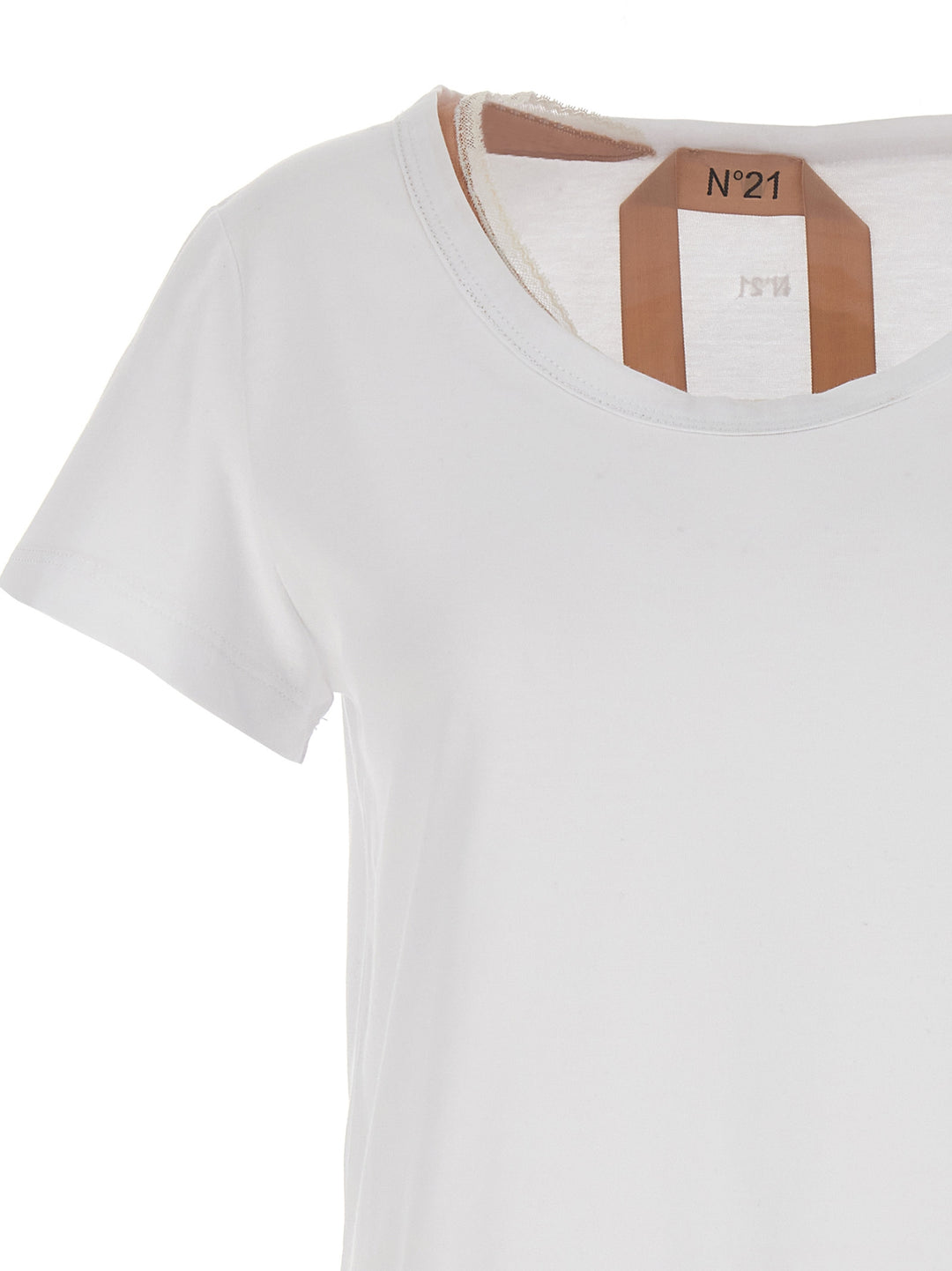 Slip Insert T Shirt Bianco