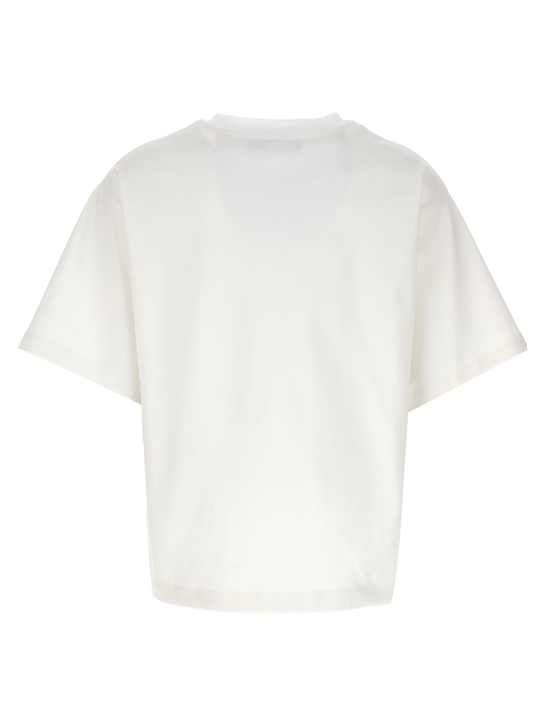 Flocked Logo T Shirt Bianco