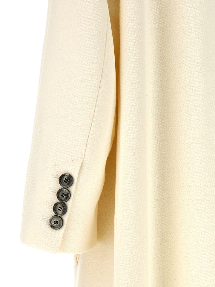 Double-Breasted Coat Trench E Impermeabili Bianco
