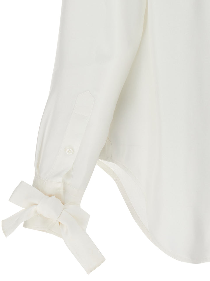 Silk Bow Shirt Camicie Bianco