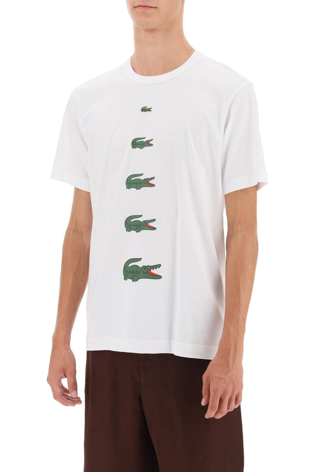 T Shirt Con Stampe Coccodrillo X Lacoste - Comme Des Garçons Shirt - Uomo