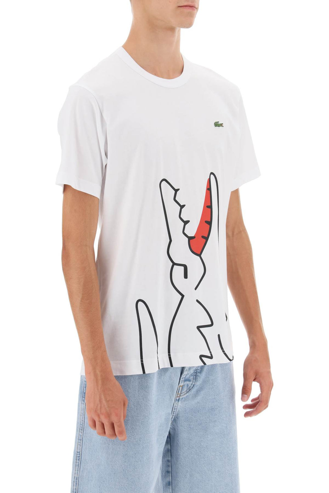 T Shirt Con Stampa Grafica X Lacoste - Comme Des Garçons Shirt - Uomo