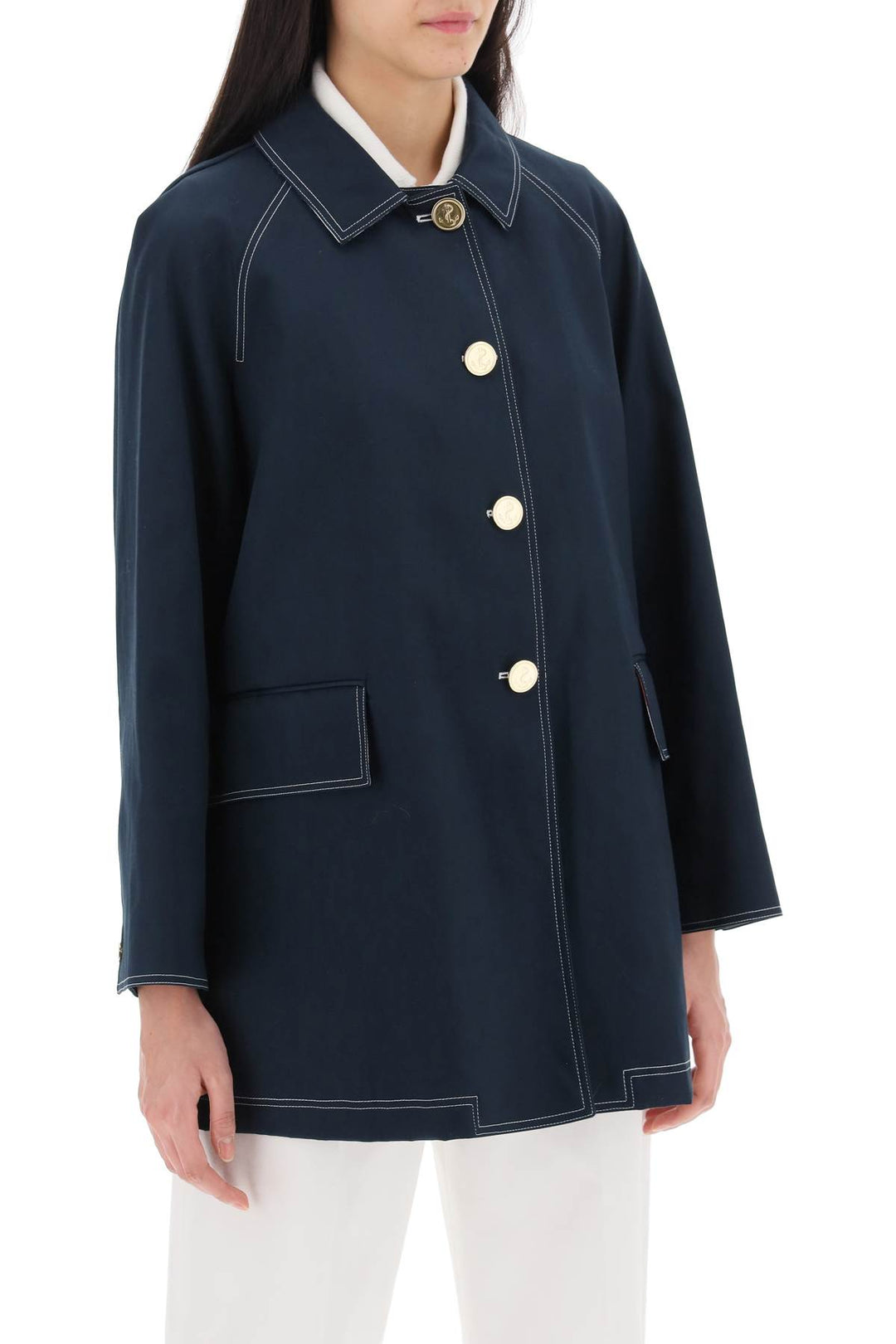 Car Coat Midi In Mackintosh - Thom Browne - Donna