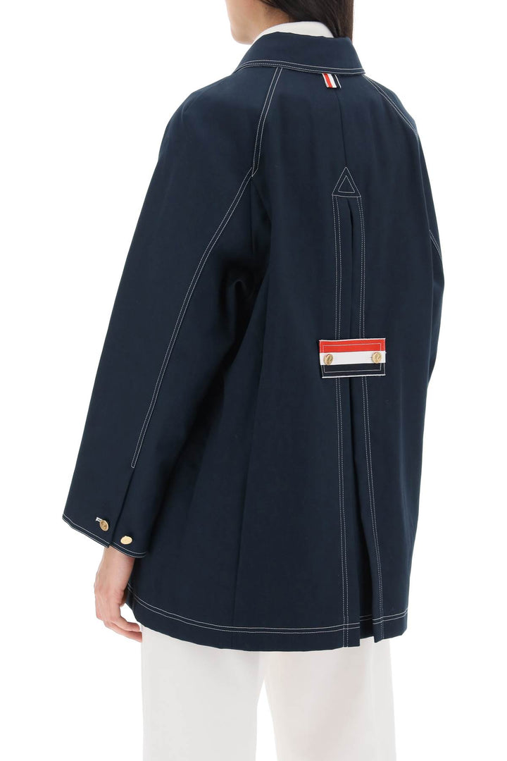 Car Coat Midi In Mackintosh - Thom Browne - Donna