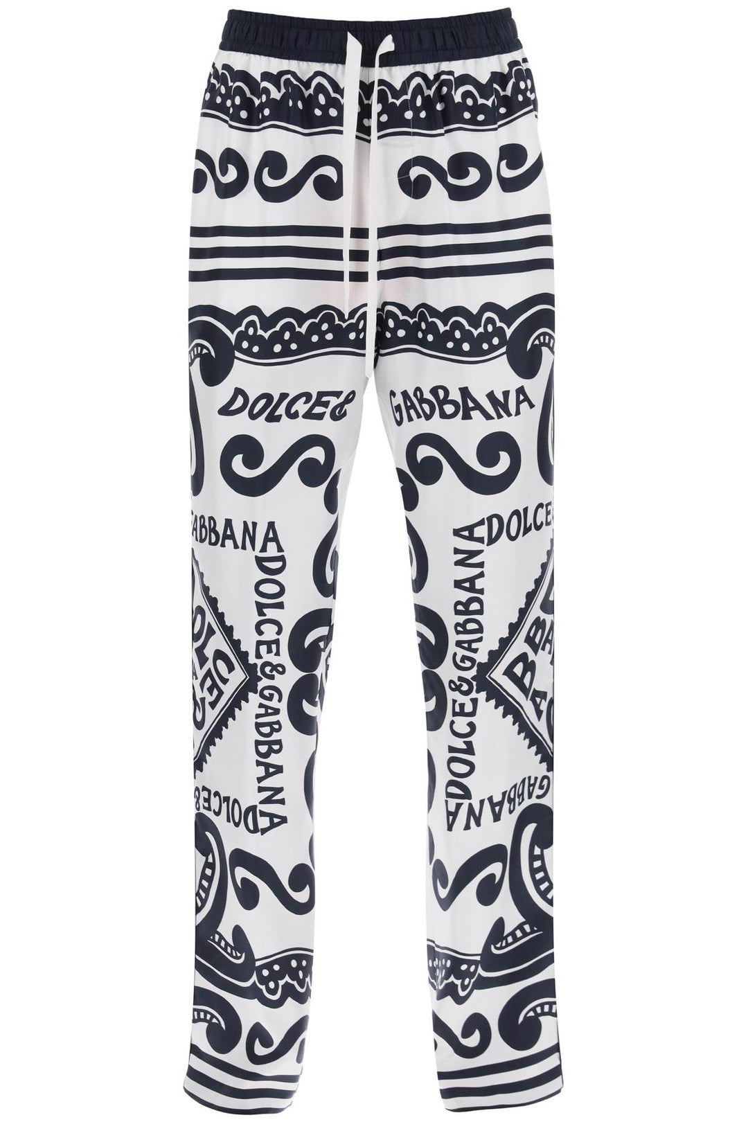 Pantaloni Pigiama Con Stampa Marina - Dolce & Gabbana - Uomo