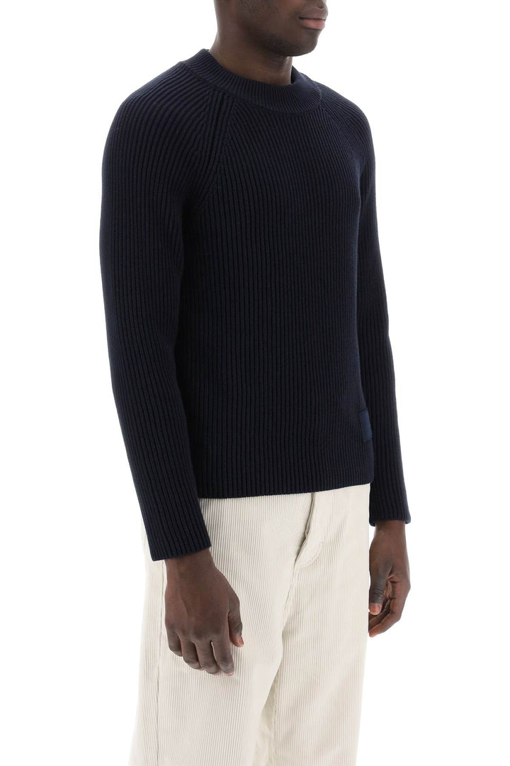 Pullover Girocollo In Lana E Cotone - Ami Paris - Uomo