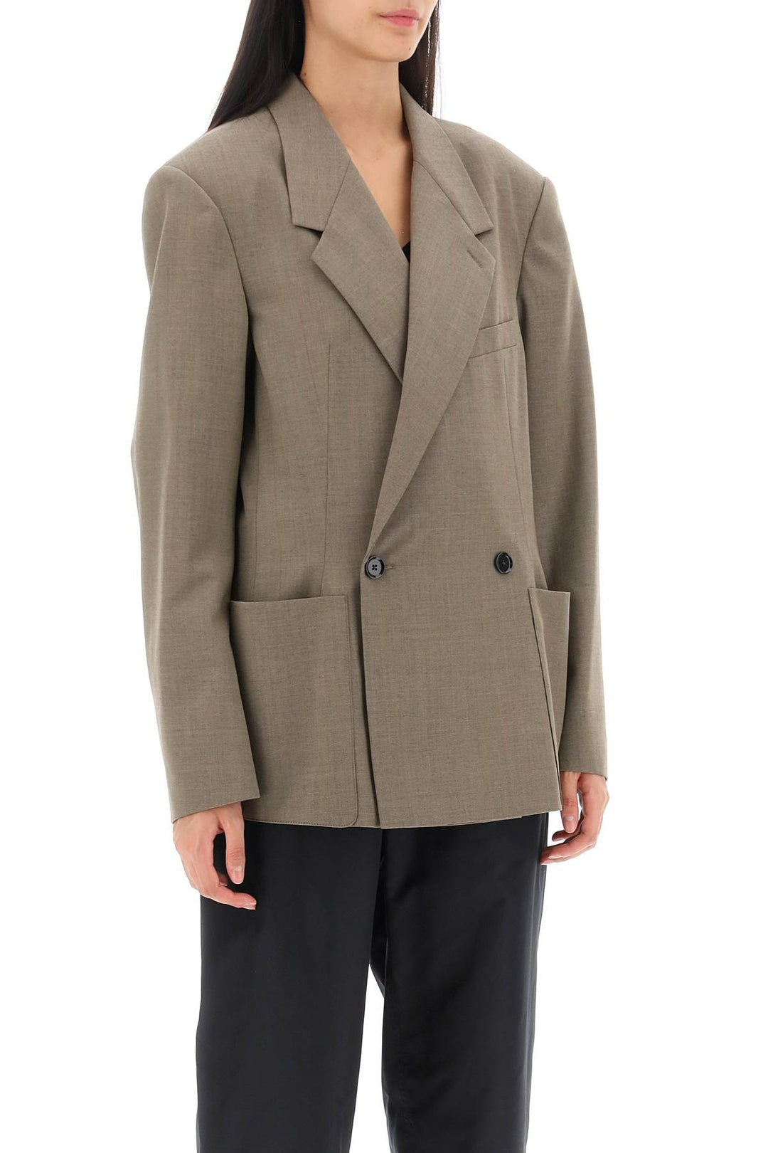 Blazer Doppiopetto In Tropical Poly Wool - Lemaire - Donna