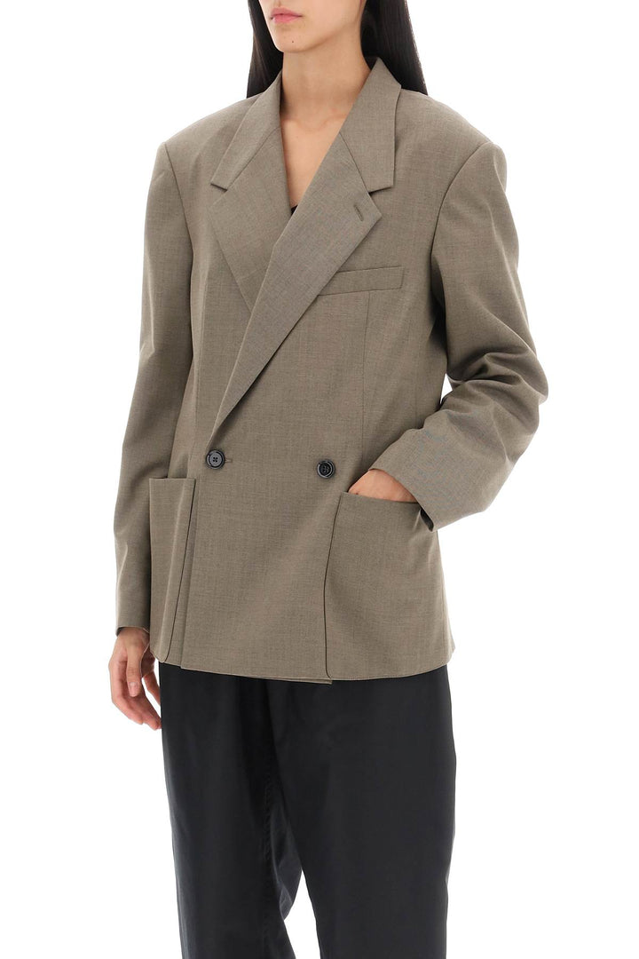 Blazer Doppiopetto In Tropical Poly Wool - Lemaire - Donna