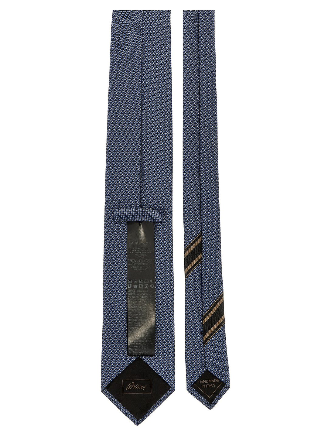 Micro Operated Patterned Tie Cravatte Celeste