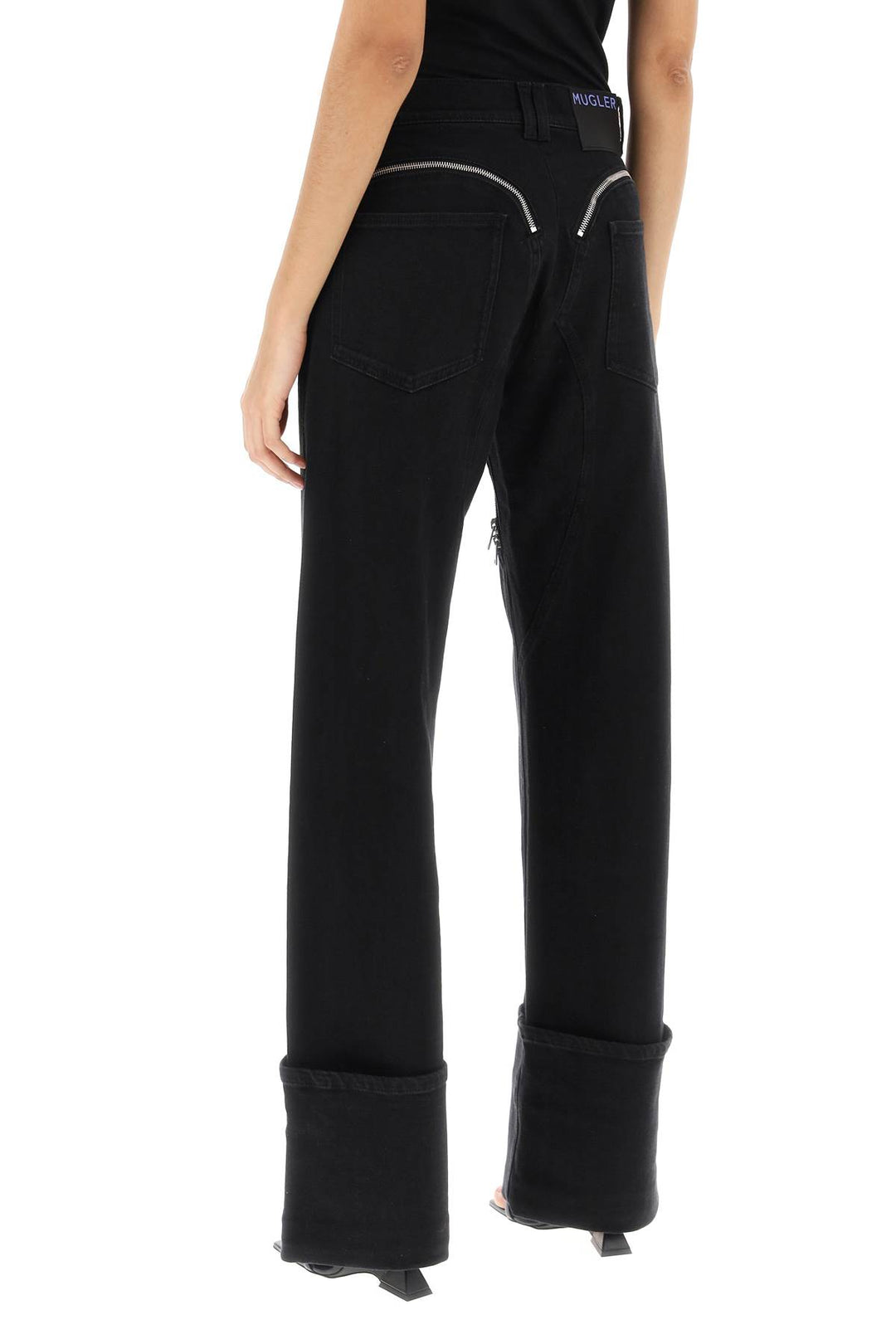 Jeans Straight Con Zip - Mugler - Donna