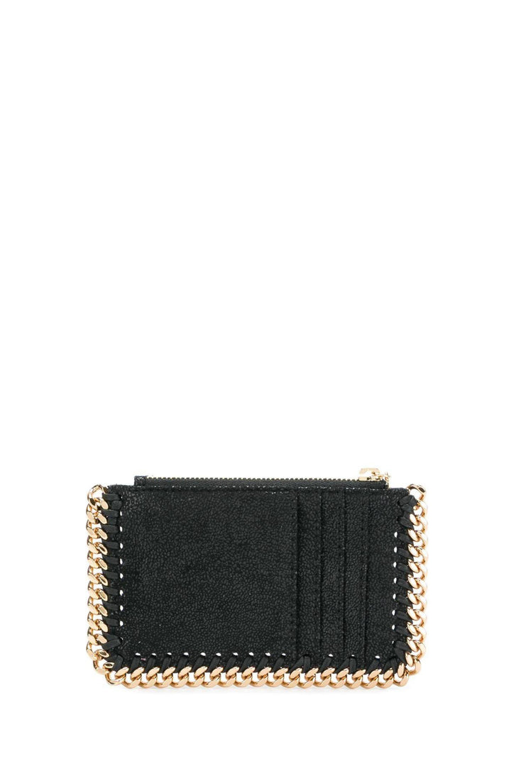 Portacarte Falabella con Zip Nero e Oro