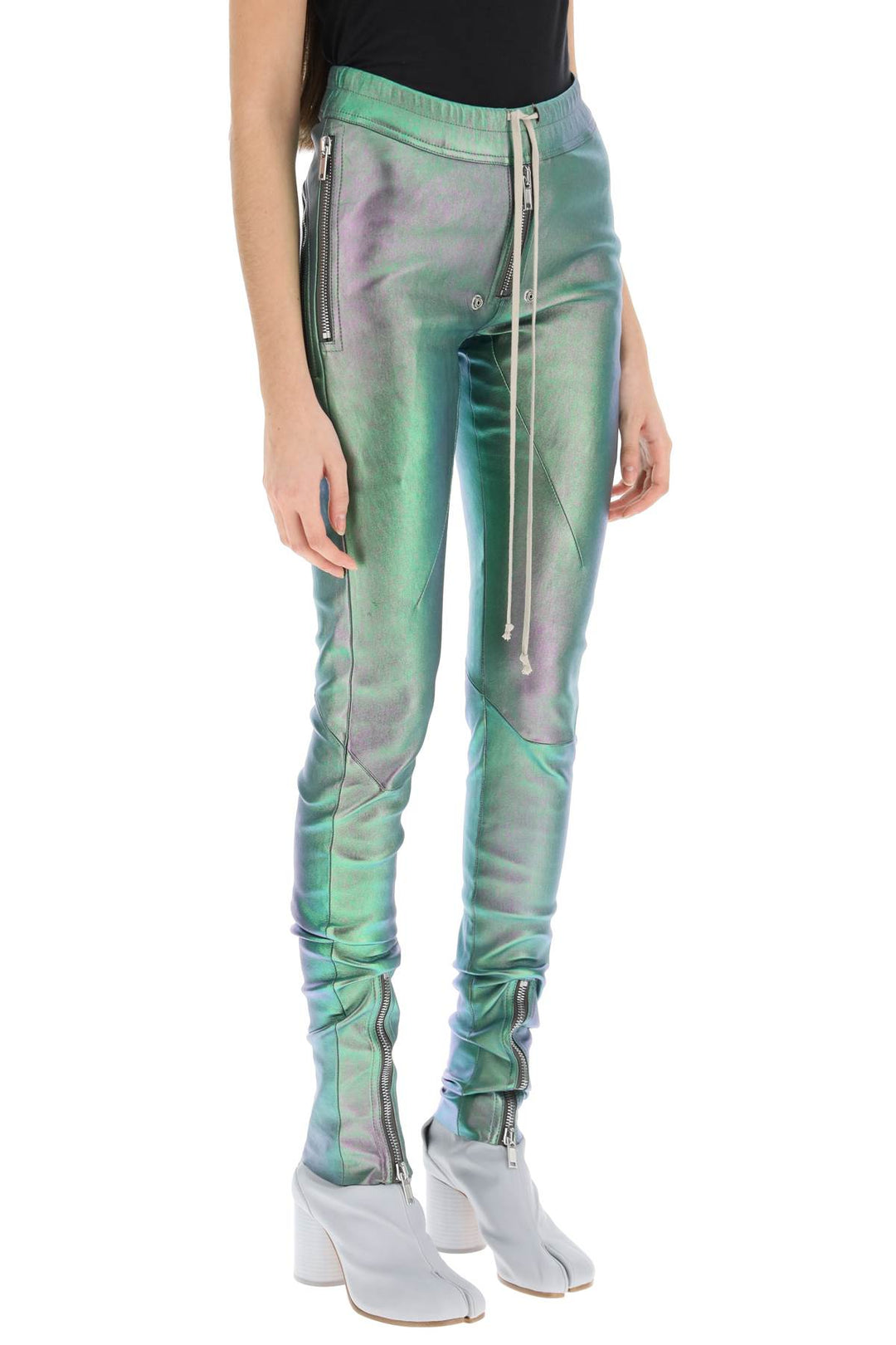 Pantaloni 'Gary' In Pelle Iridescente - Rick Owens - Donna