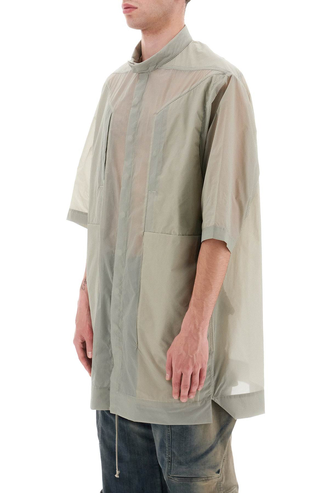 Overshirt In Ripstop Semitrasparente - Rick Owens - Uomo