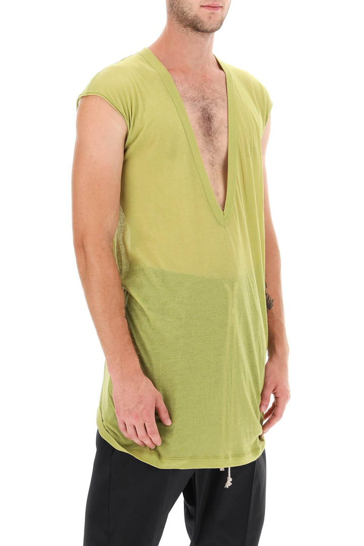 Maxi T Shirt 'Dylan' Con Scollo A V - Rick Owens - Uomo