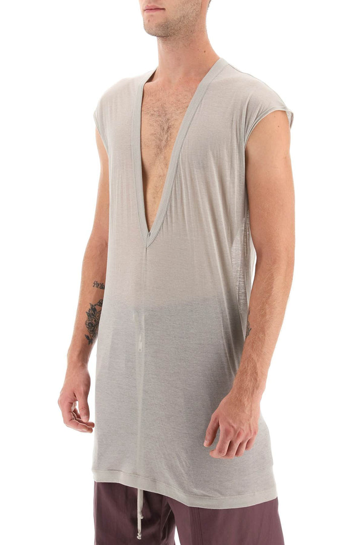 Maxi T Shirt 'Dylan' Con Scollo A V - Rick Owens - Uomo