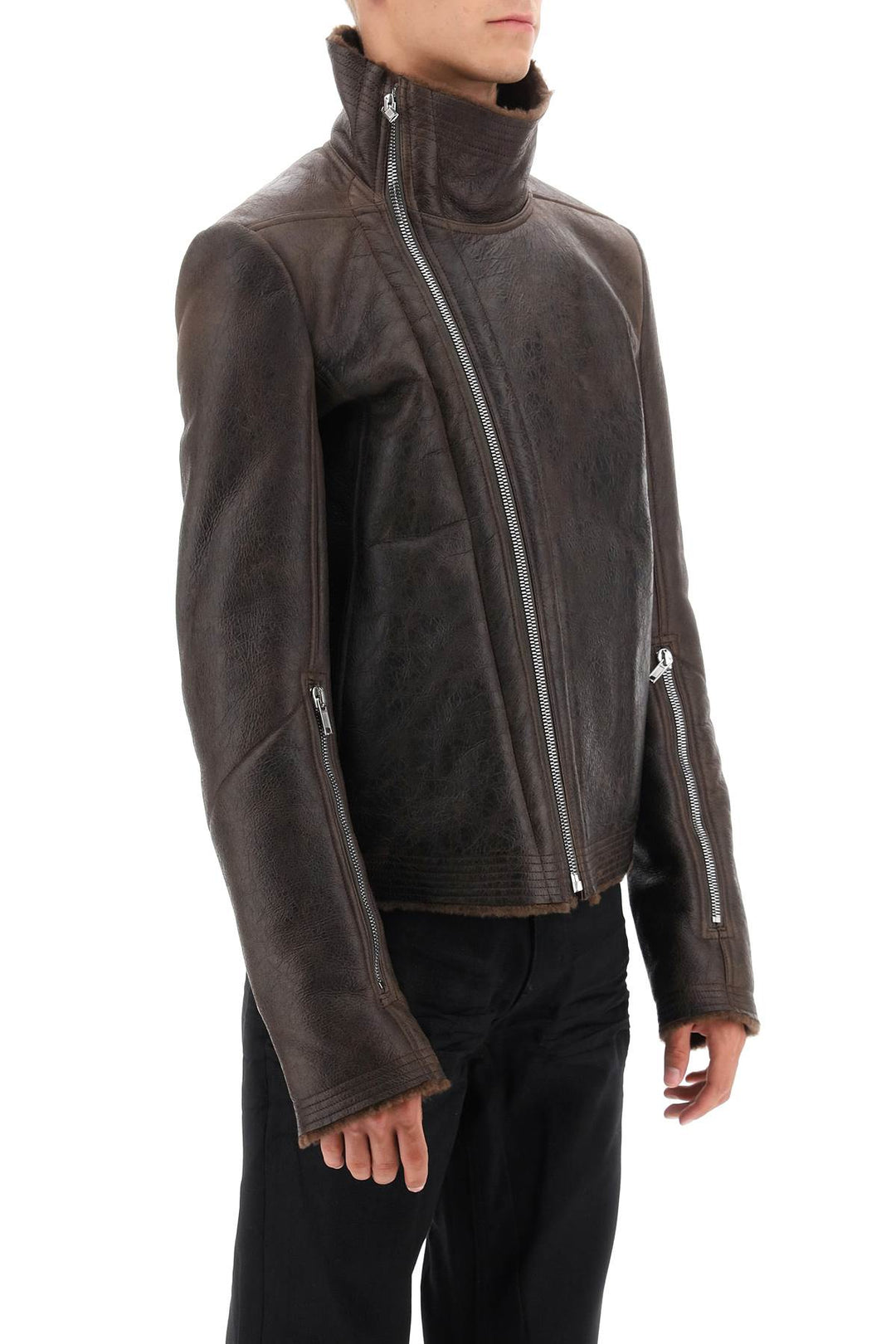 Giacca Biker In Shearling 'Bauhaus' - Rick Owens - Uomo