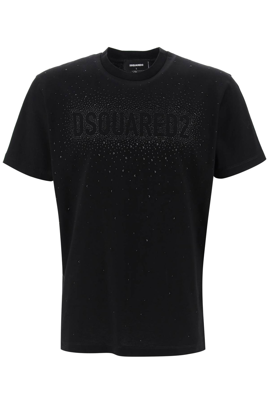 T Shirt Cool Fit Con Logo In Strass - Dsquared2 - Uomo
