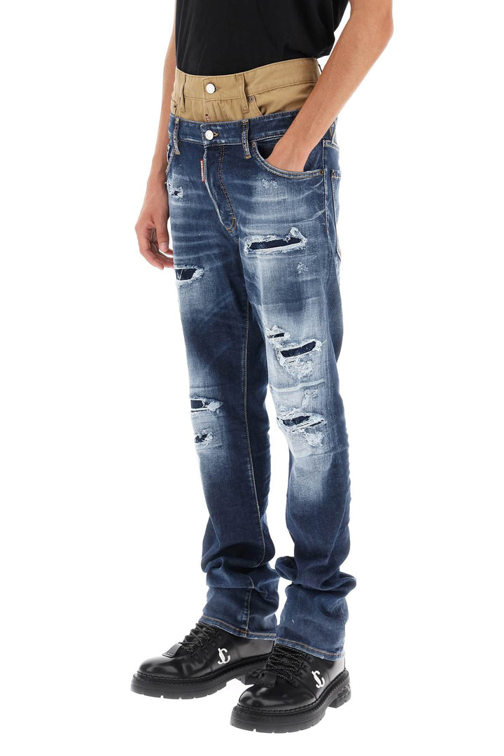 Jeans Skinny Twin Pack In Medium Ripped Wash - Dsquared2 - Uomo