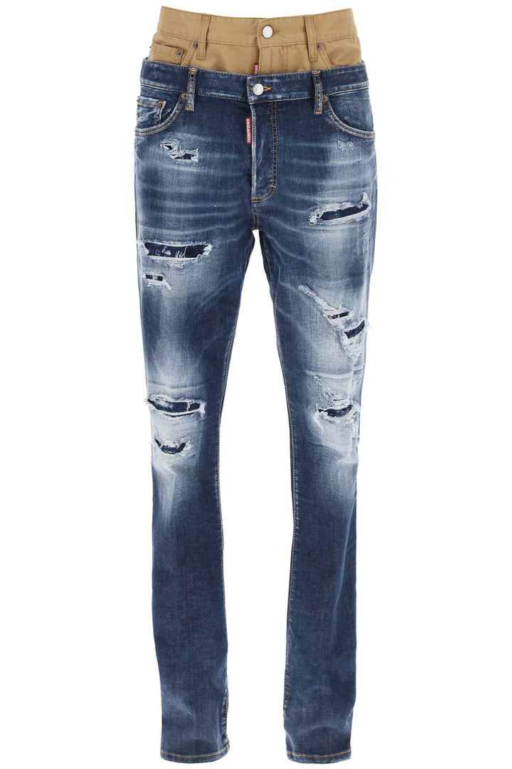 Jeans Skinny Twin Pack In Medium Ripped Wash - Dsquared2 - Uomo