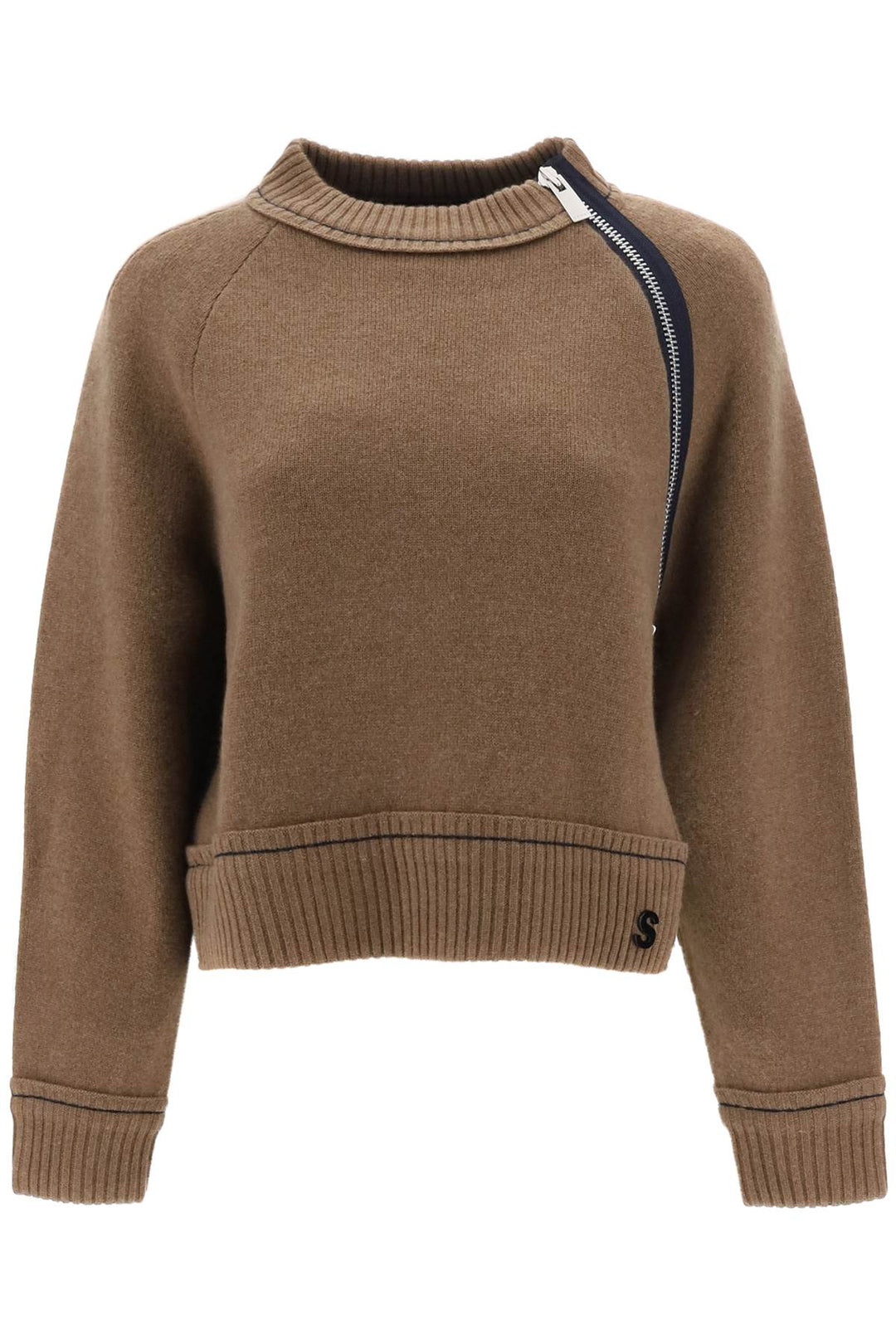 Pullover In Cashmere E Cotone - Sacai - Donna