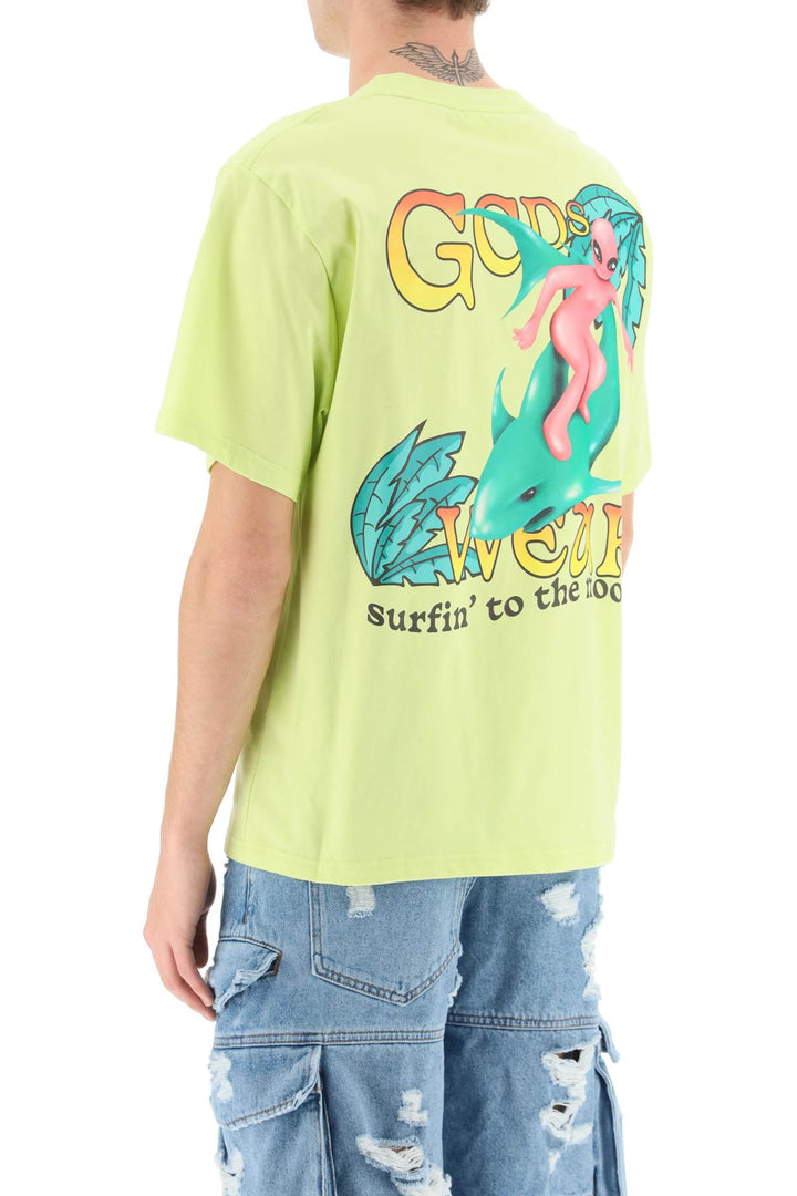 T Shirt Stampa Surfing Wirdo - GCDS - Uomo