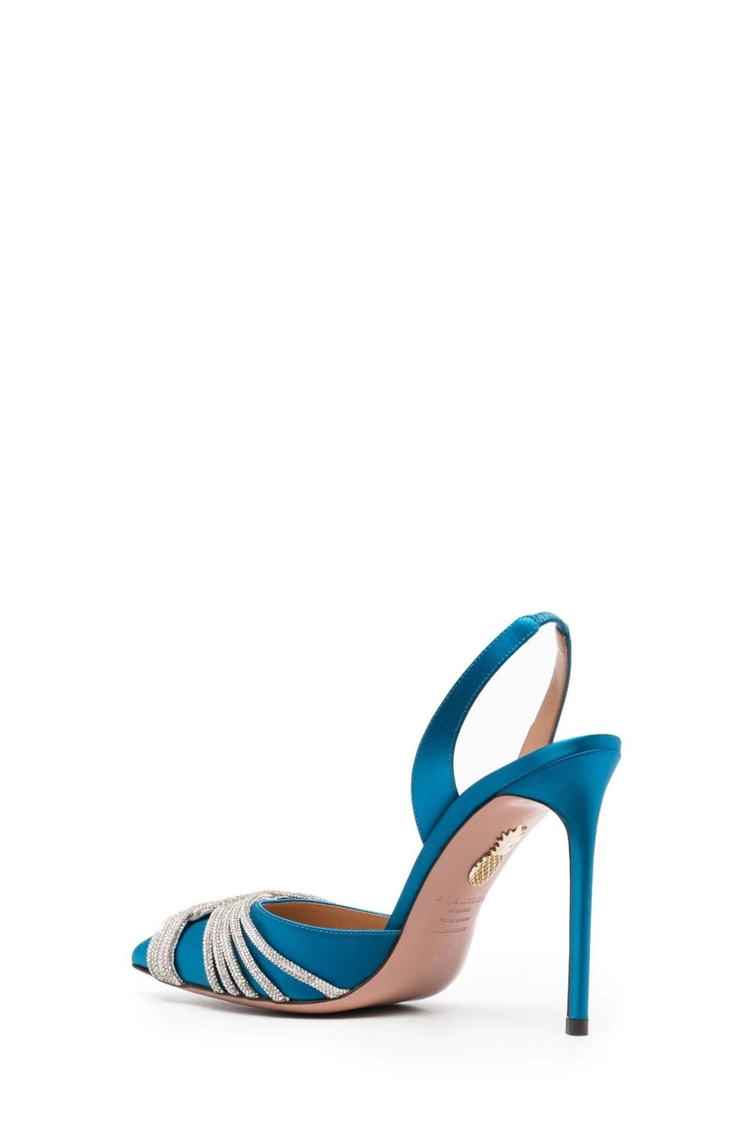 Slingback Gatsby in Raso Blu