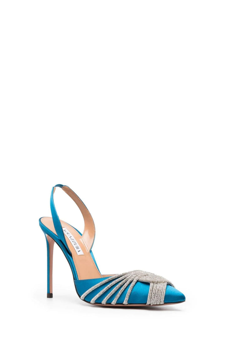 Slingback Gatsby in Raso Blu